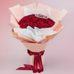 Queen Of My Heart - 99 Roses With Crown