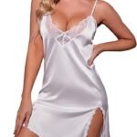 Nightgown Satin Lingerie Sleeveless Sleep Dress Babydoll Nightie Slip Chemise