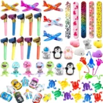 60PCS Party Favors Fidget Toys Pack - Fidget Toys Set, Rewards, Birthday Party Favors, Carnival Prizes, Goodie Bag Filler, Treasure Box