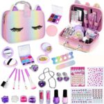Christmas Decoration Kids Washable Makeup Girls Toys - Girls Makeup Kit For Kids Make Up Set Real Makeup For Kid Little Girls Toddlers Children Princess Christmas Birthday Gifts Toys For 3 4 5 6 7 8 9 10 Year Old Girls,Toys For Girls,Girls Toys,Girl
