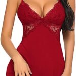 Women Chemise Lingerie Nightie Full Slips Lace Babydoll Sleepwear Dress