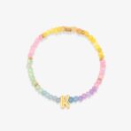 Initial Ombre Stone Bead Stretch Bracelet - Image 9