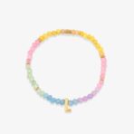 Initial Ombre Stone Bead Stretch Bracelet - Image 10