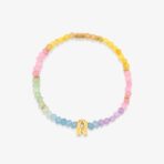 Initial Ombre Stone Bead Stretch Bracelet - Image 14