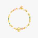 Initial Pearl & Seed Bead Stretch Bracelet - Image 4