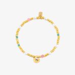 Initial Pearl & Seed Bead Stretch Bracelet - Image 7