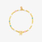 Initial Pearl & Seed Bead Stretch Bracelet - Image 8