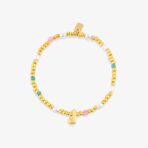 Initial Pearl & Seed Bead Stretch Bracelet