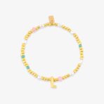 Initial Pearl & Seed Bead Stretch Bracelet - Image 10