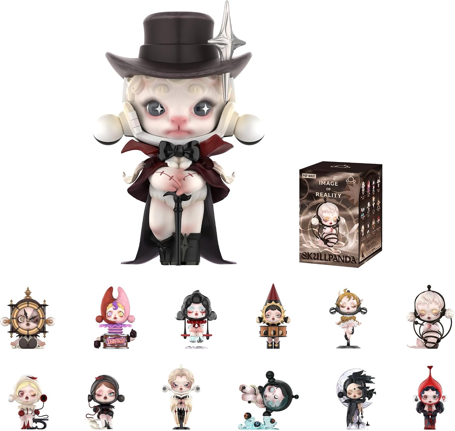 71FDmLgxlaL._AC_SL1500_-2.jpg POP MART SKULLPANDA Image Of Reality Series Figures, SKULLPANDA Blind Box Figures, Random Design Action Figures Collectible Toys Home Decorations, Holiday Birthday Gifts for Girls and Boys, Single Box - Image 1