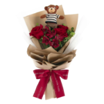 I Love You Beary Much Plush Set - Flower Bouquet & Plush