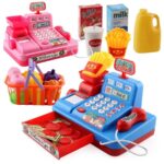 Interactive Children's Pretend Play Toys With Light, Sound, And Music, Multifunctional Supermarket Cashier Playset With Scannable Toys