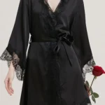 Desiree Satin Lace Robe