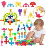 Baby Suction Cup Toys, Silicone Sensory Building Toy For Toddlers 3+, Food Fruit Texture Shape Stress Relief Sucker Toy, Bathtub Window Travel Toy For Boys Girls Age 4 5 6, Birthday Christmas Easter Filler Gifts