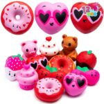 Joyfy 12 Pcs Valentine's Day Slow Rising Squishy Toys Stress Relief Squeeze Toys For Valentine Gift, Decorative Props Party Favor For Exchange Gifts