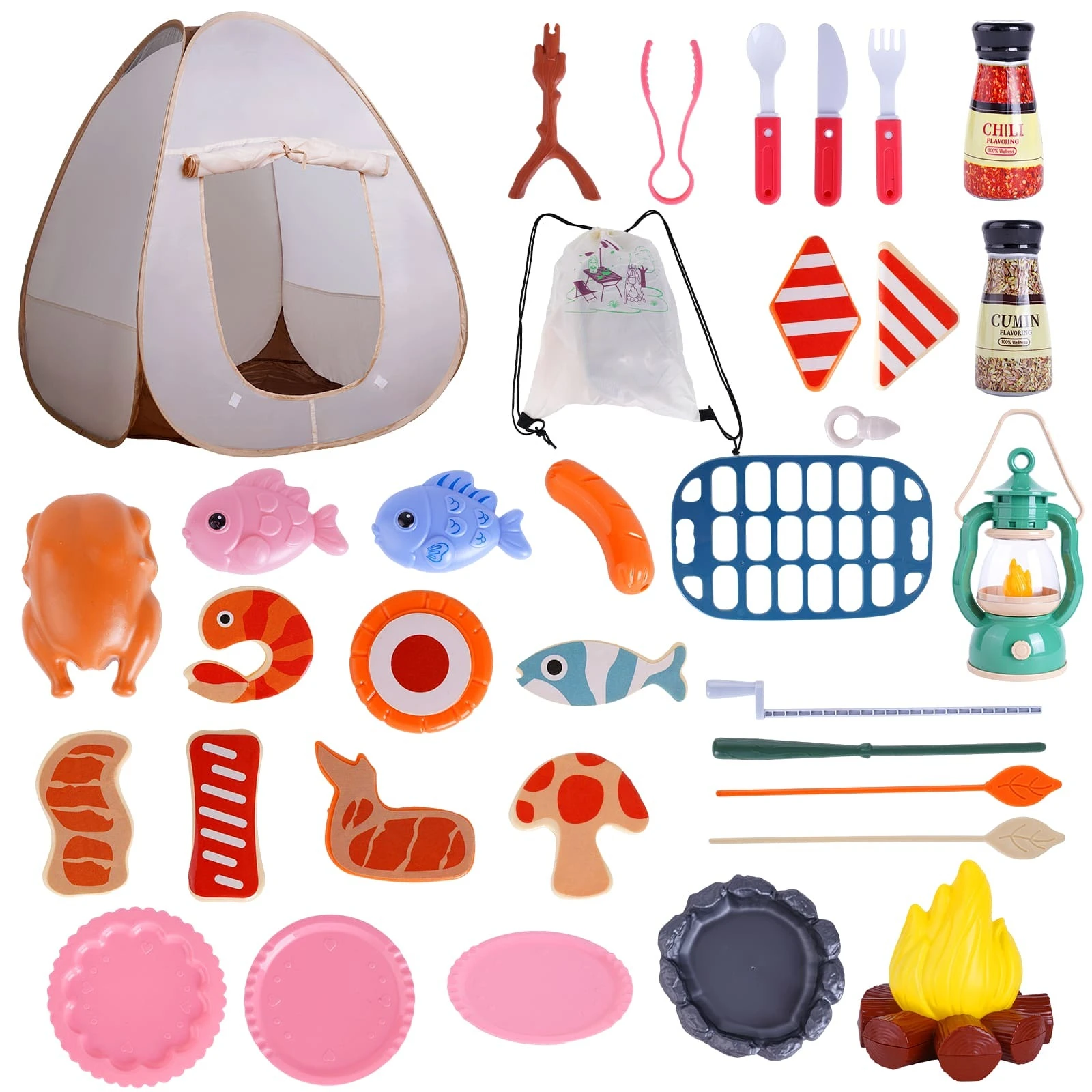 C22D03FB-2D3B-1CF0-46D3-DD7D59AA3186-2.webp Kids Tent Set, Indoor Outdoor Pop-Up Play Tent For Toddlers, Pretend Game Toy Birthday Christmas Gift For Toddlers Kids - Image 1