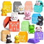 Lucky Doug Kids Preschool Learning Toys For3 4 5 6 Year Old Boys Girls, 20 Pieces Farm Animal Montessori Toys For Kids 3 4 5 6 Year Old, 3 4 5 6 Year Old Boy Girl Kids Birthday Christmas Preschool Toys Gift