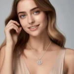 OOBEE Fine Jewelry Women's D Color VVS Moissanite 925 Sterling Silver Love Heart Necklace Sparkling Birthday Anniversary