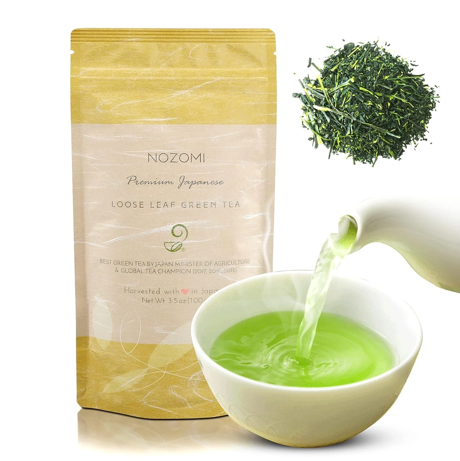 Hfaa12ef9e4b043a5ac335c54b73fa2e0f-2.webp Nozomi Japanese Teapot Tokoname Kyusu Set 2-Piece Premium Japanese Green Tea Non-GMO Delicate Flavor Souvenir for Tea Lovers - Image 1