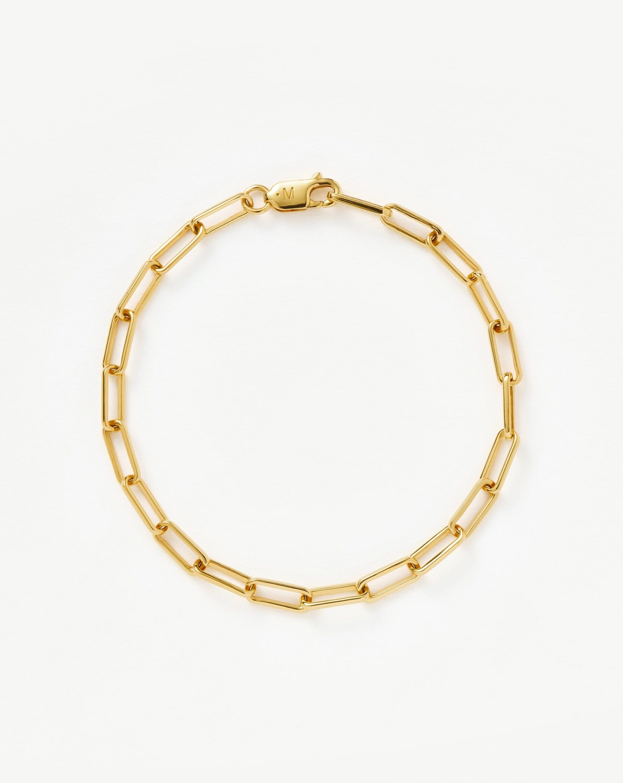 classic-mini-paperclip-chain-bracelet-18ct-gold-plated-bracelets-missoma-320618-1.jpg Classic Mini Paperclip Chain Bracelet | 18ct Gold Plated - Image 1