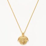 Lucy Williams Medium Engravable Roman Arc Coin Necklace | 18ct Gold Plated