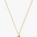 Savi Sculptural Droplet Pendant Necklace | 18ct Gold Vermeil