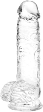 Small Realistic Purple 6.4-Inch Cute Dildo with Suction Cup, Thin Dildo with Egg, Adult Sexual Toy for Vaginal G-spot and Anal Pleasure, Suitable for Beginner Female/Male/Homosexual Users