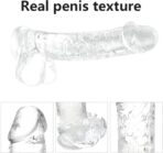 Small Realistic Purple 6.4-Inch Cute Dildo with Suction Cup, Thin Dildo with Egg, Adult Sexual Toy for Vaginal G-spot and Anal Pleasure, Suitable for Beginner Female/Male/Homosexual Users - Image 4